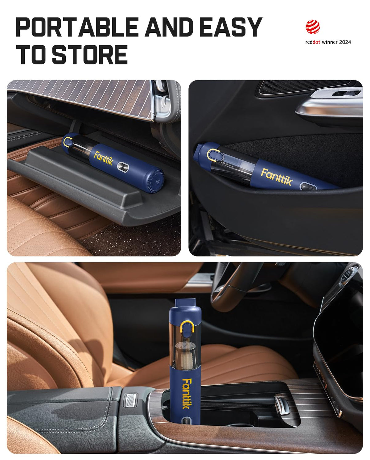 Fanttik V8 accessories laid out including pet brush and crevice tool for versatility