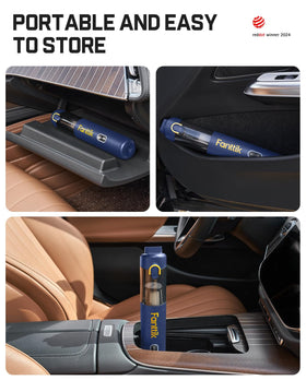 Fanttik V8 accessories laid out including pet brush and crevice tool for versatility
