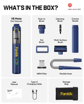 Fanttik V8 Type-C charging port connected for fast convenient recharging