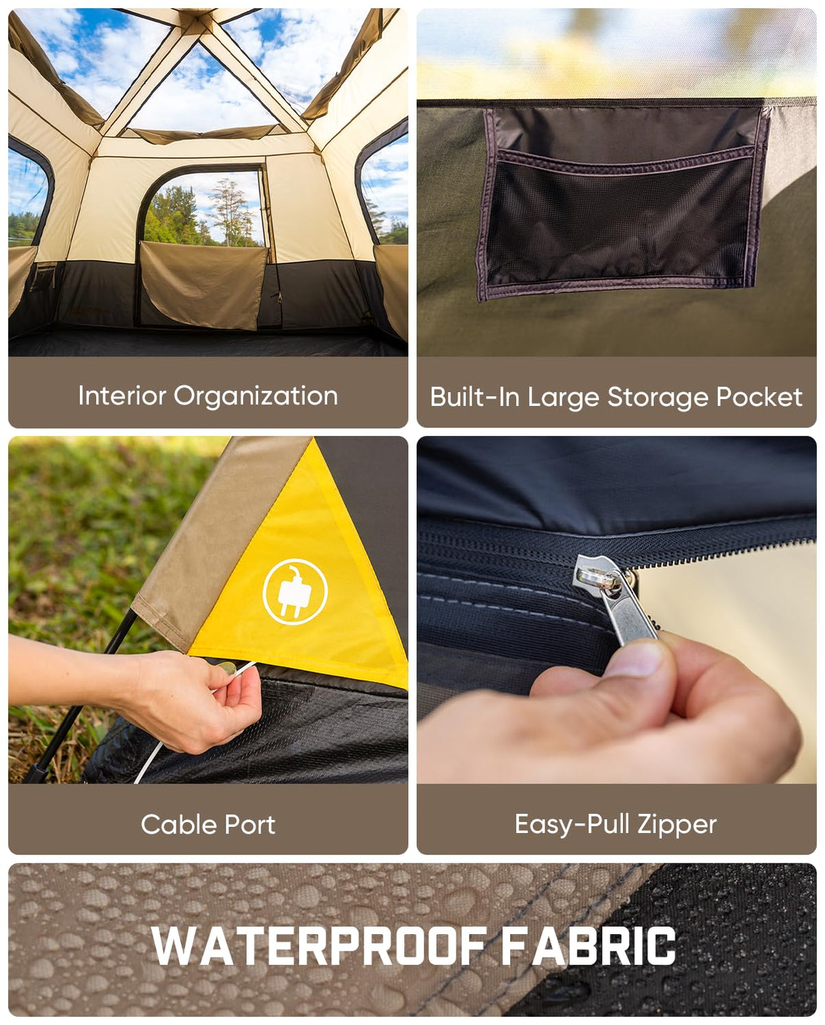 FanttikOutdoor detachable canopy and rainfly demonstrating weather protection