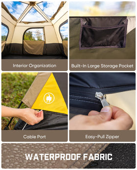 FanttikOutdoor detachable canopy and rainfly demonstrating weather protection