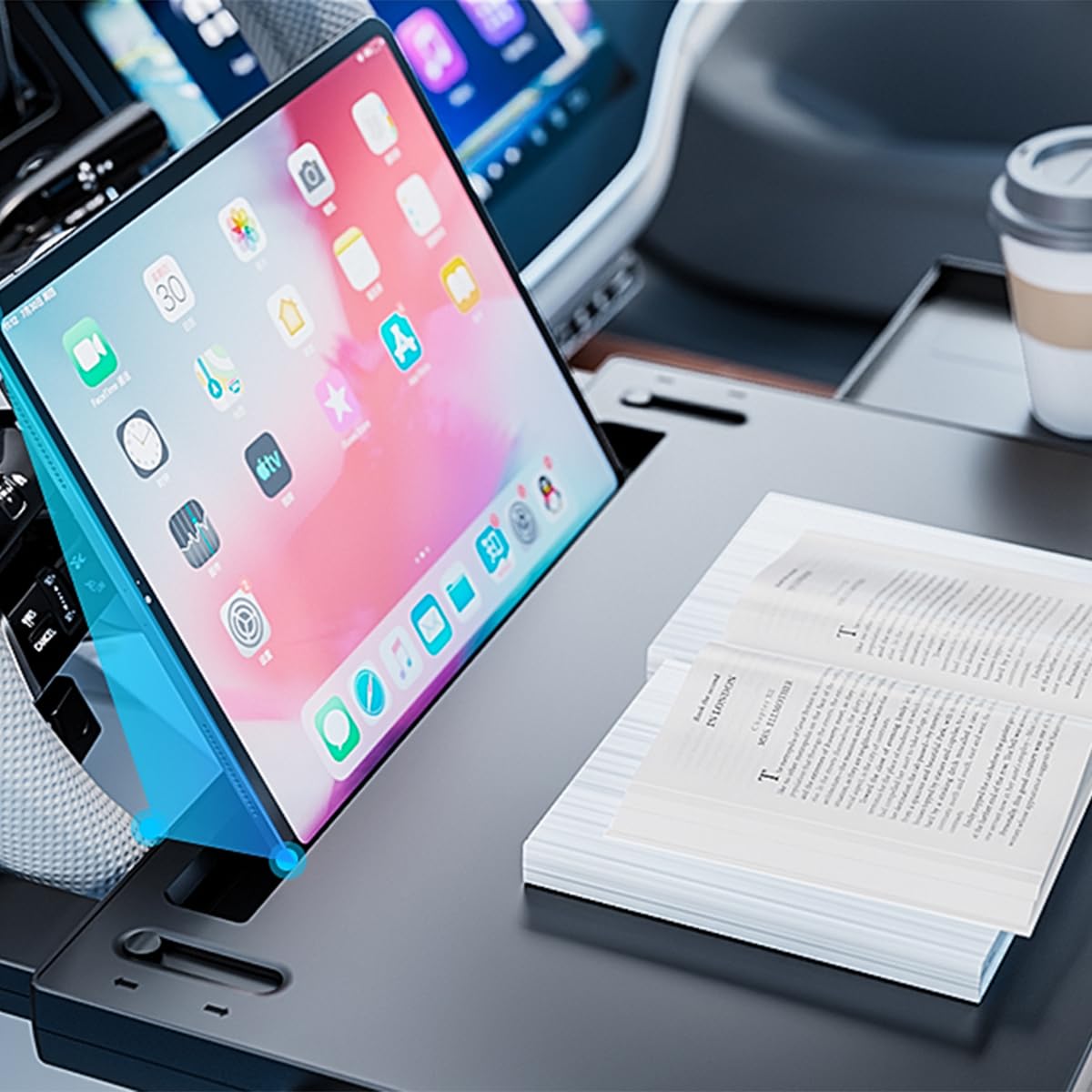FANXIN compact desk stored between car seats saving space benefit