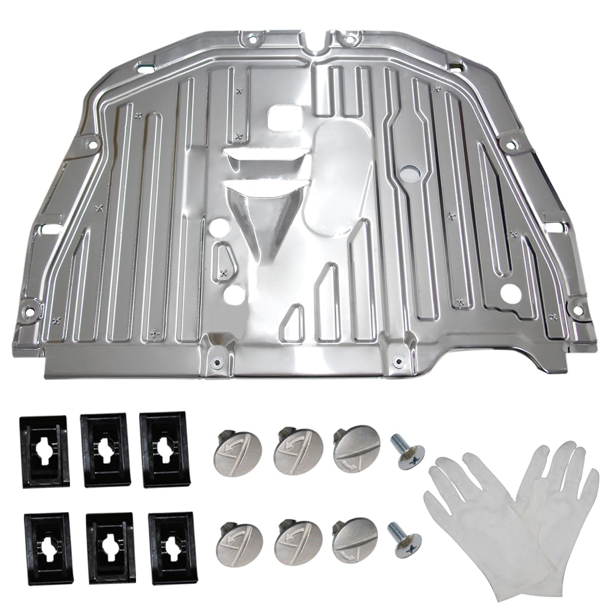 FANXIN front view of splash shield showing OEM shape and fit benefits