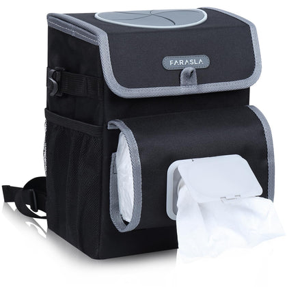 Farasla front view of car trash can showing organized storage and tidy cabin benefit