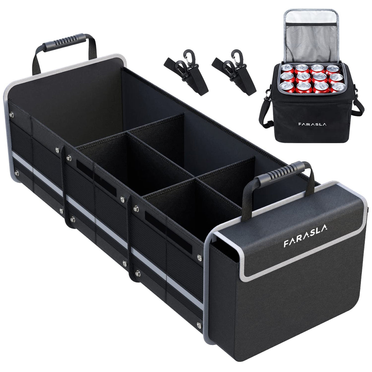 Farasla front view closed organizer shows waterproof exterior benefit