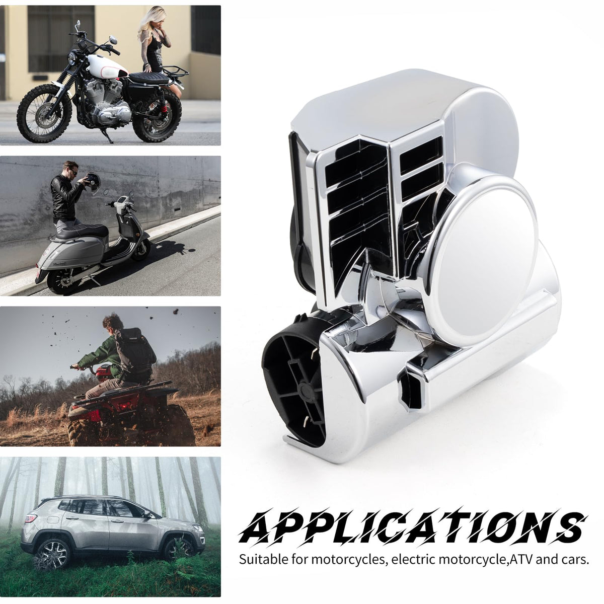 FARBIN mounted on motorcycle demonstrating powerful sound coverage benefit