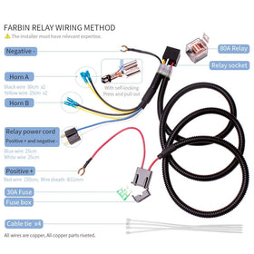 FARBIN horn fitted to motorcycle fork for compact, loud signaling