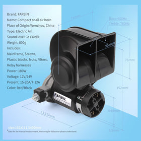 FARBIN air horn installed on truck emphasizing secure fit and on-road visibility benefit