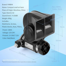 FARBIN horn installed under hood demonstrating space-saving fit and dependable operation