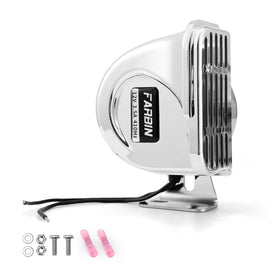 FARBIN stainless steel front view showing durable waterproof shell and loud projection
