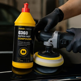 Farecla G360 close-up texture revealing transparent paste for visible defect removal