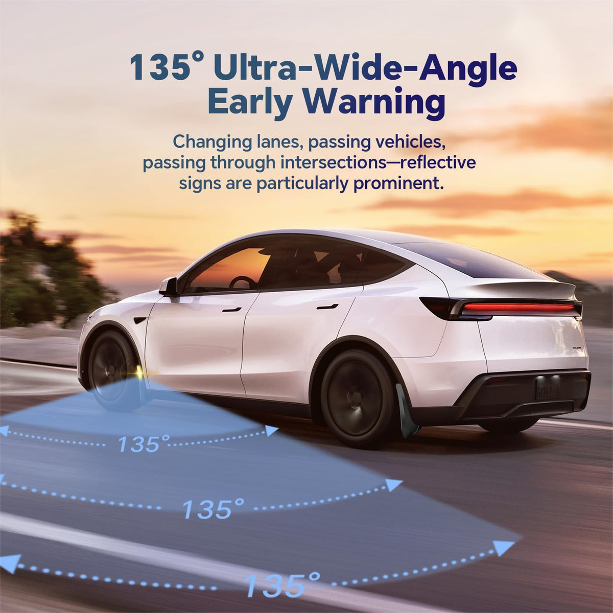 Farmogo installed on Model Y rear wheel well blocking road debris