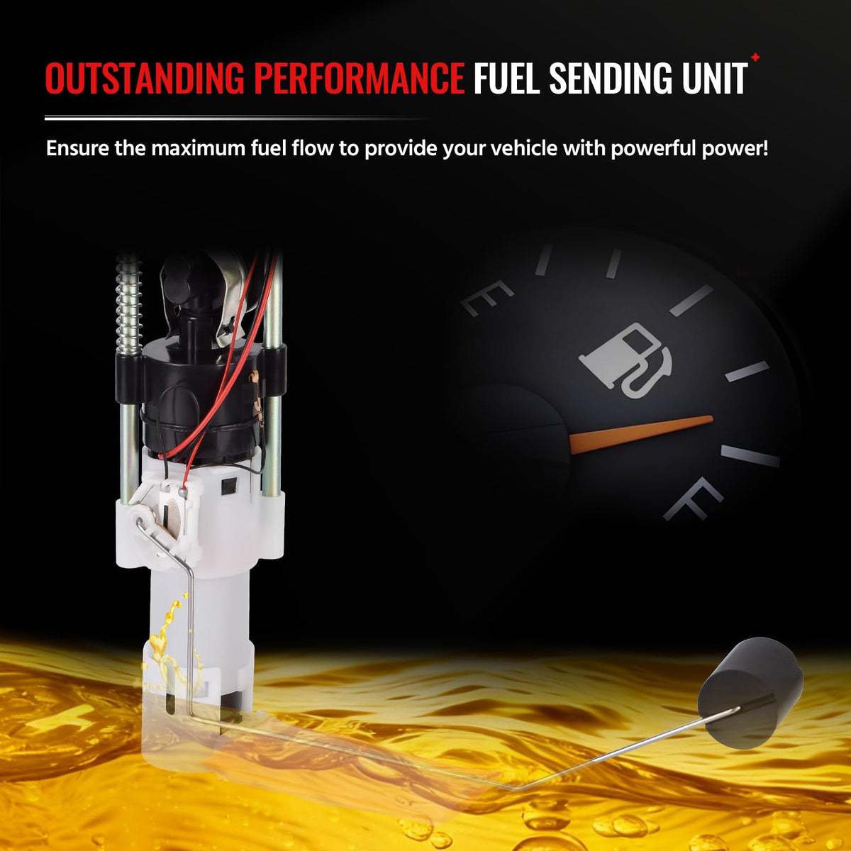 Farpida fuel pump float sender detail displaying accurate level sensing