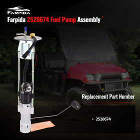 Farpida fuel pump side profile illustrating mounting points and durability