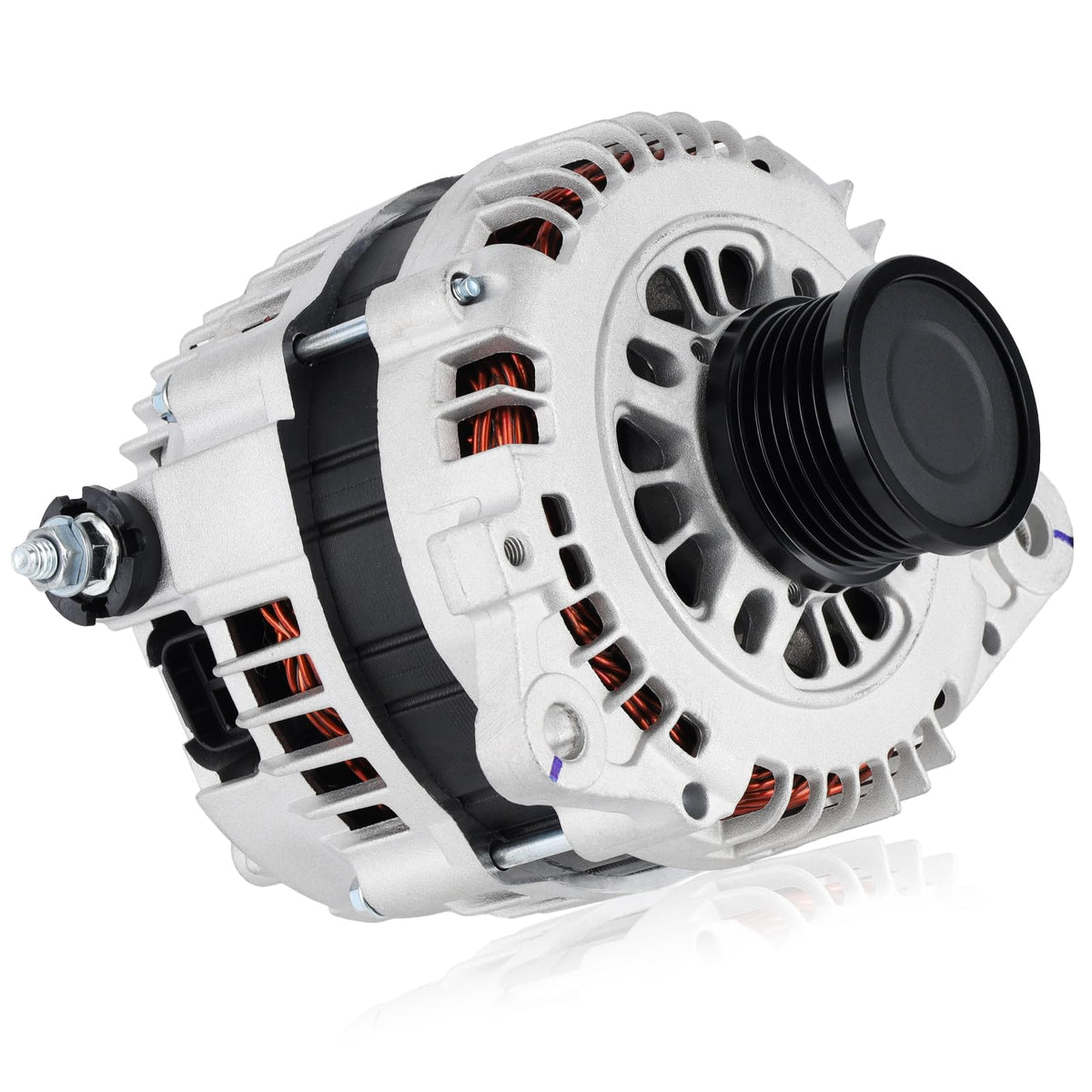 Farrme alternator front view showing mounting points and fit for fast replacement