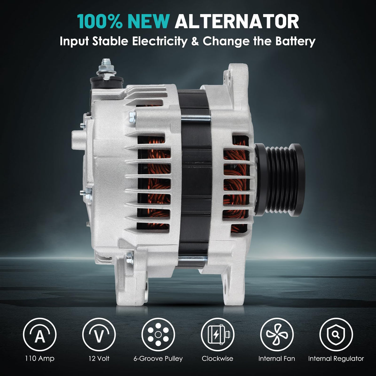 Farrme alternator label displaying part numbers for correct vehicle match