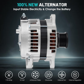 Farrme alternator label displaying part numbers for correct vehicle match