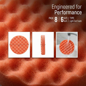 Fasmov close-up of waffle foam texture for even product distribution and finish
