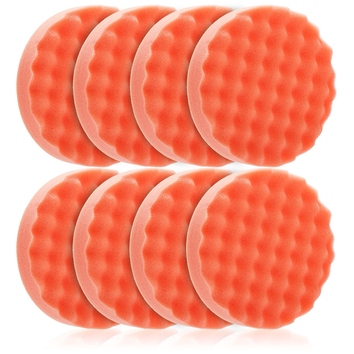 Fasmov front view of 8-pack orange waffle pads showing complete kit and value