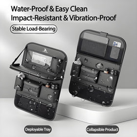 FASTAGEI installed on car seat showing full protection and tidy rear cabin