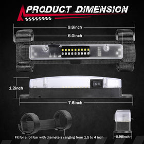 FASTCHOY AUTO close-up of 18 LED chips demonstrating bright, efficient illumination benefit