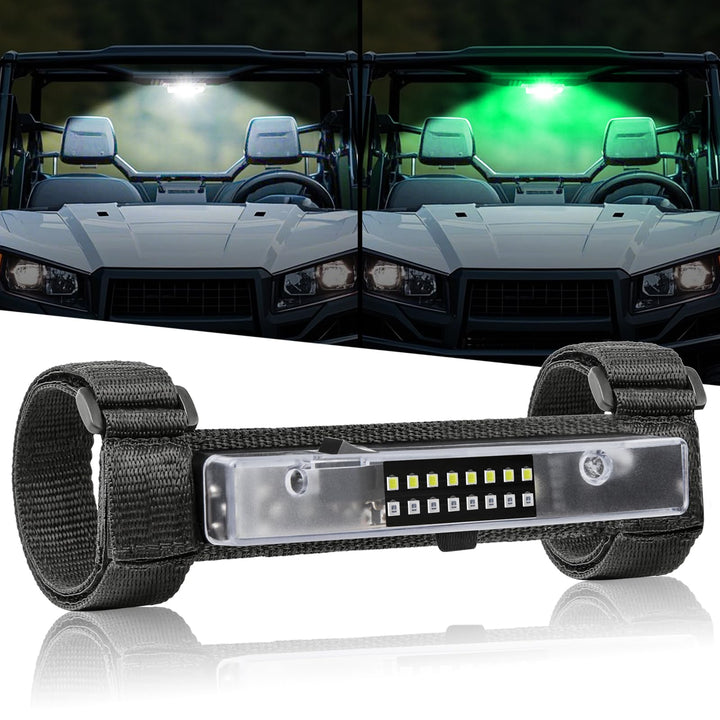 FASTCHOY AUTO front view of dome light showing dual-color lenses and compact design benefit