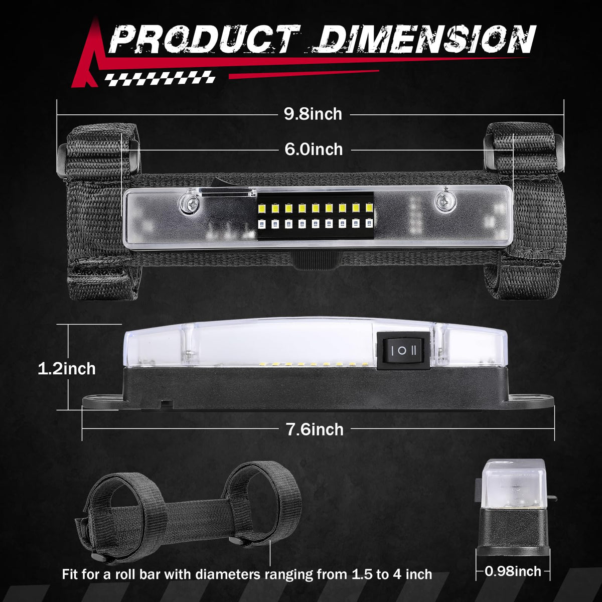 Fastchoy Auto inside cab white illumination improving visibility for tasks