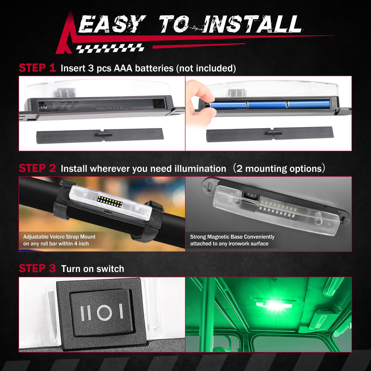 FASTCHOY AUTO magnetic base detail securing to metal for quick attach and remove benefit