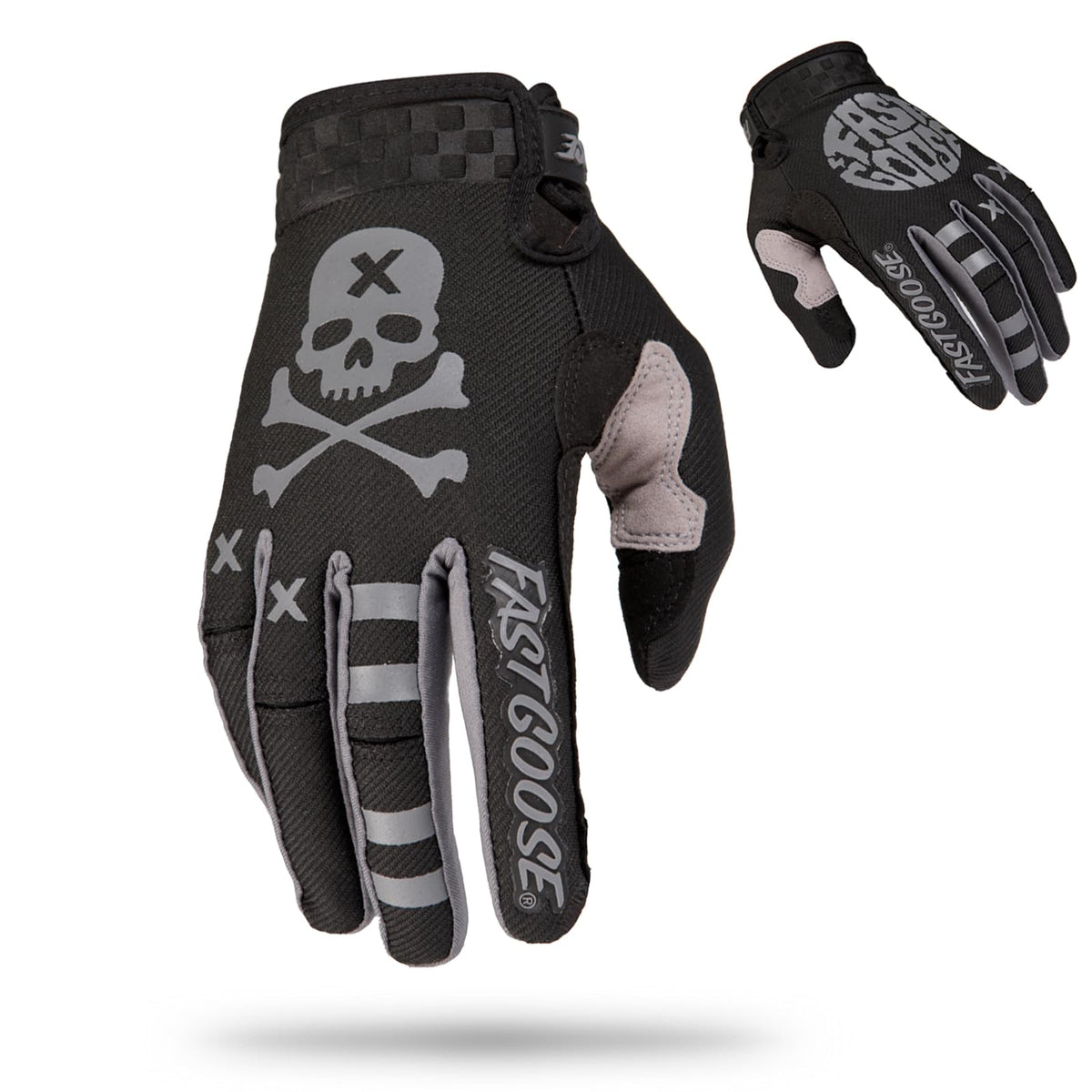 FASTGOOSE gloves front view showing fit and protective design for confident riding