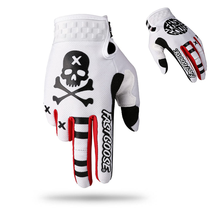 FASTGOOSE gloves front packaging showing model and fit benefits