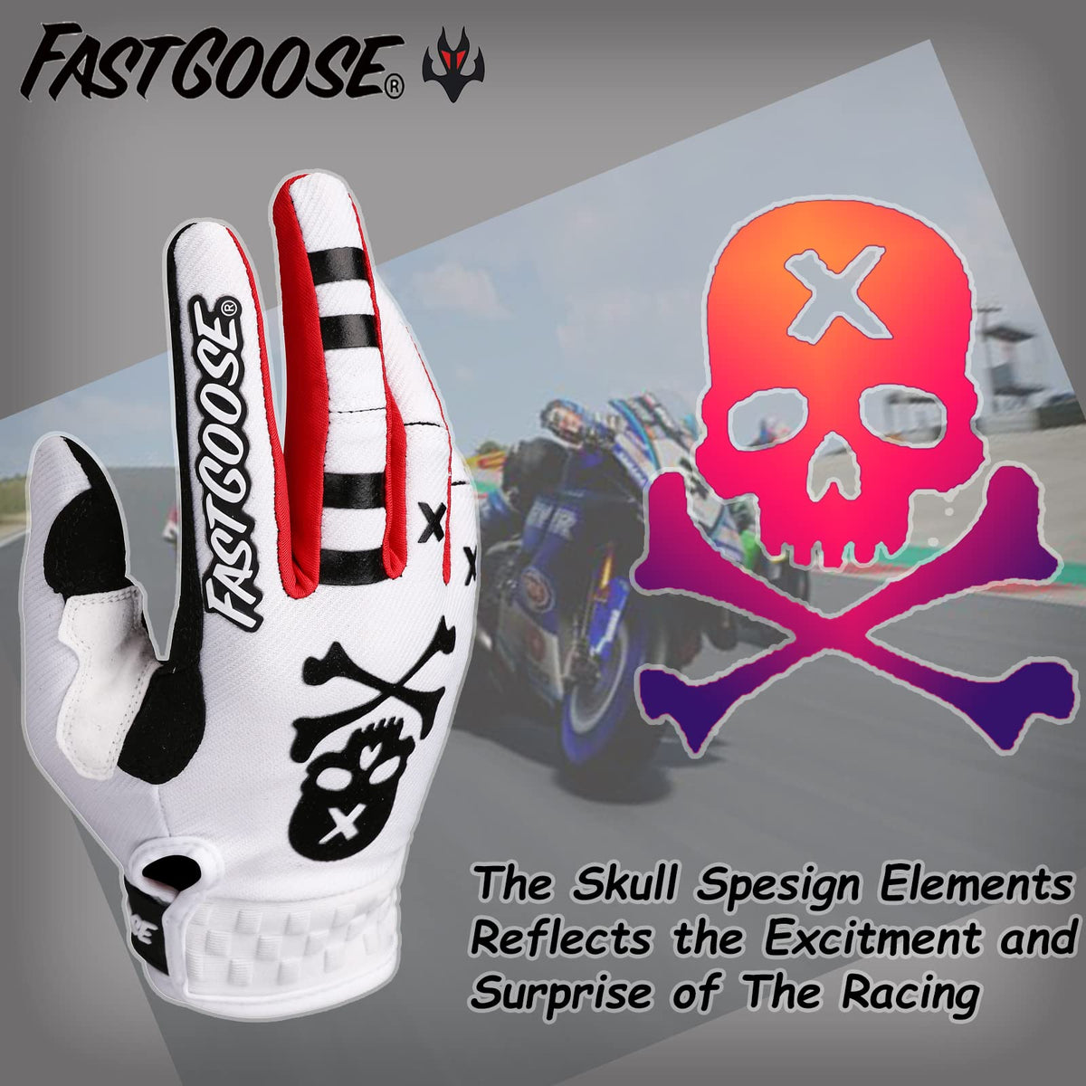 FASTGOOSE touchscreen fingertips detail enabling device use while riding