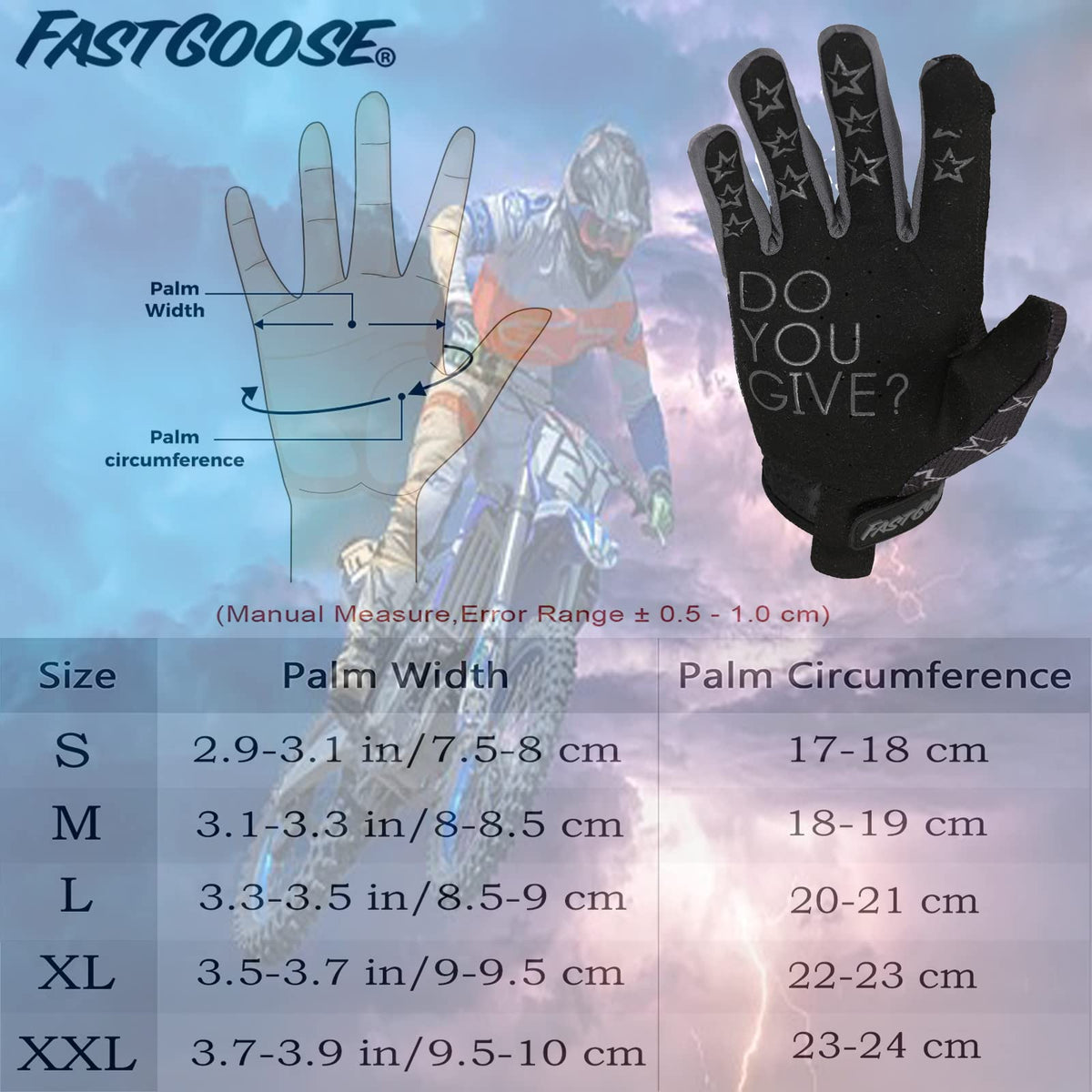 FASTGOOSE touchscreen fingertips in use enabling phone control while riding