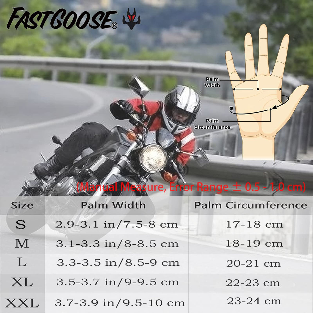 FASTGOOSE hook and loop wrist closure adjusted for secure fit benefit