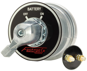 Fastronix front panel switch showing knob and compact mount for easy access