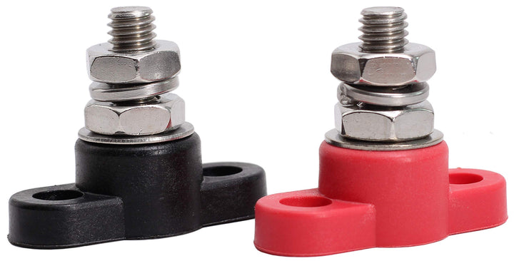 Fastronix front view of red and black junction blocks shows quick identification benefit