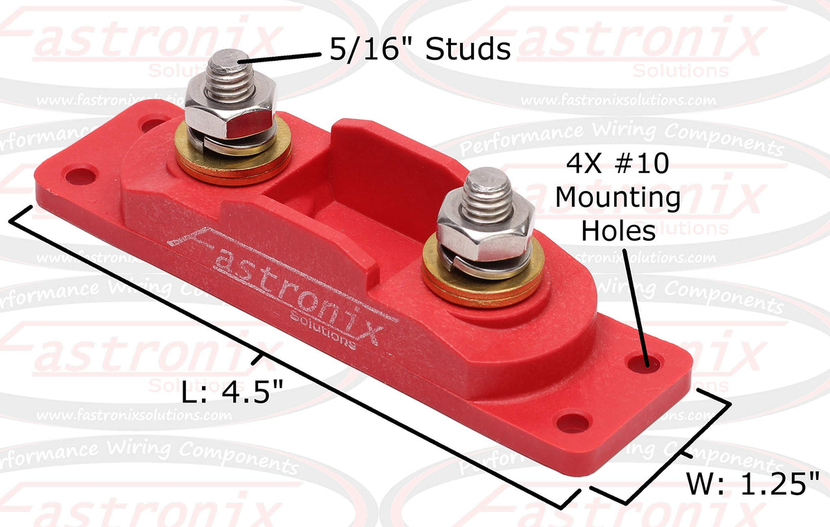 Fastronix close-up of 5/16" stud and boot demonstrating safe insulated connection