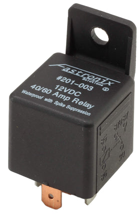 Fastronix relay mounted on metal bracket using integrated tab for secure fitment
