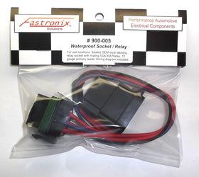 Fastronix relay and socket close-up showing weatherproof seal