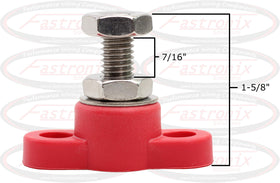 Fastronix terminal with ring lug attached shows strong, reliable electrical contact