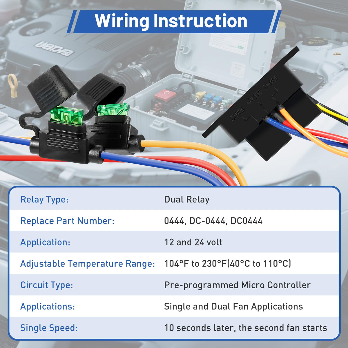 FASTSTORM controlling dual fans in operation to stage cooling and reduce electrical load