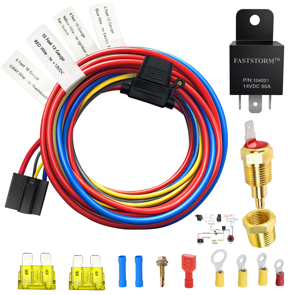 FASTSTORM relay kit front packaging showing components and benefit of complete system