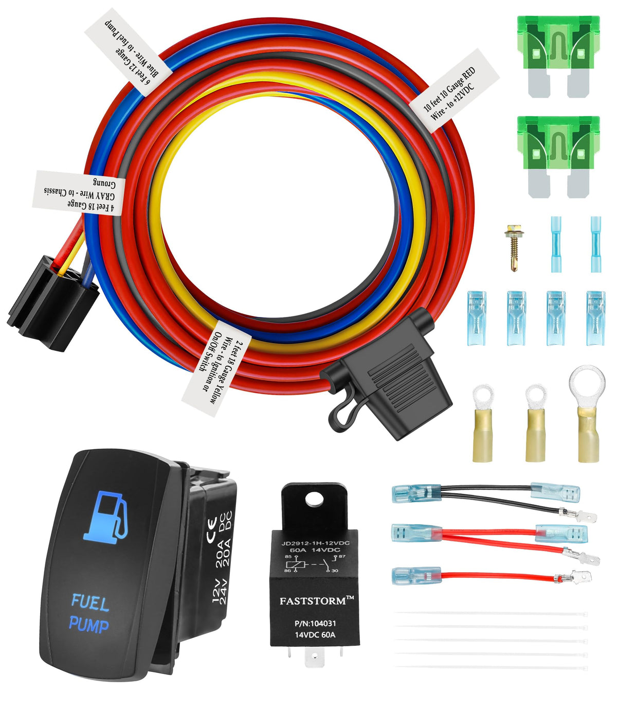 FASTSTORM front packaging showing full kit components and benefits