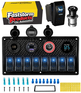 FASTSTORM front panel view showing full controls and durable finish