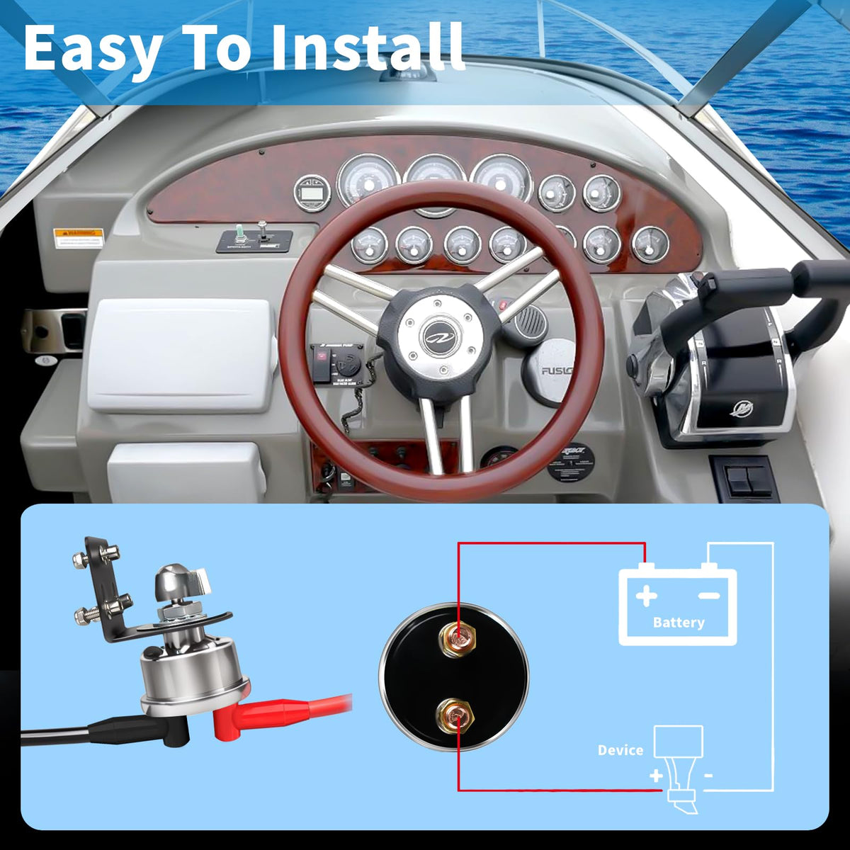 FASTSTORM installed in an RV battery compartment protecting battery life