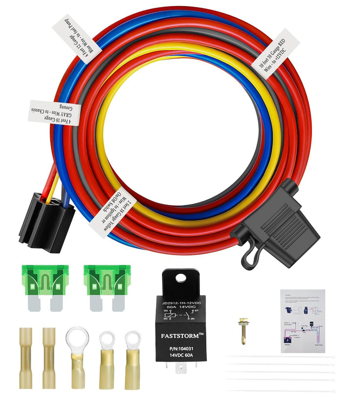 FASTSTORM front packaging showing relay kit contents and sturdy case benefit