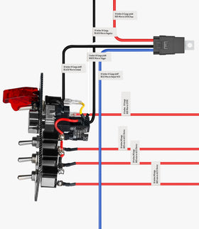 FASTSTORM pre-wired relay harness layout for faster, safer installation