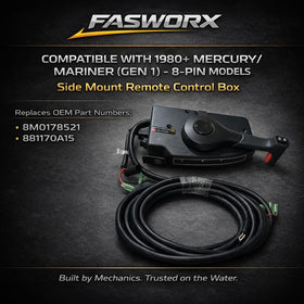 FASWORX handle close-up with trim switch offering easy thumb control