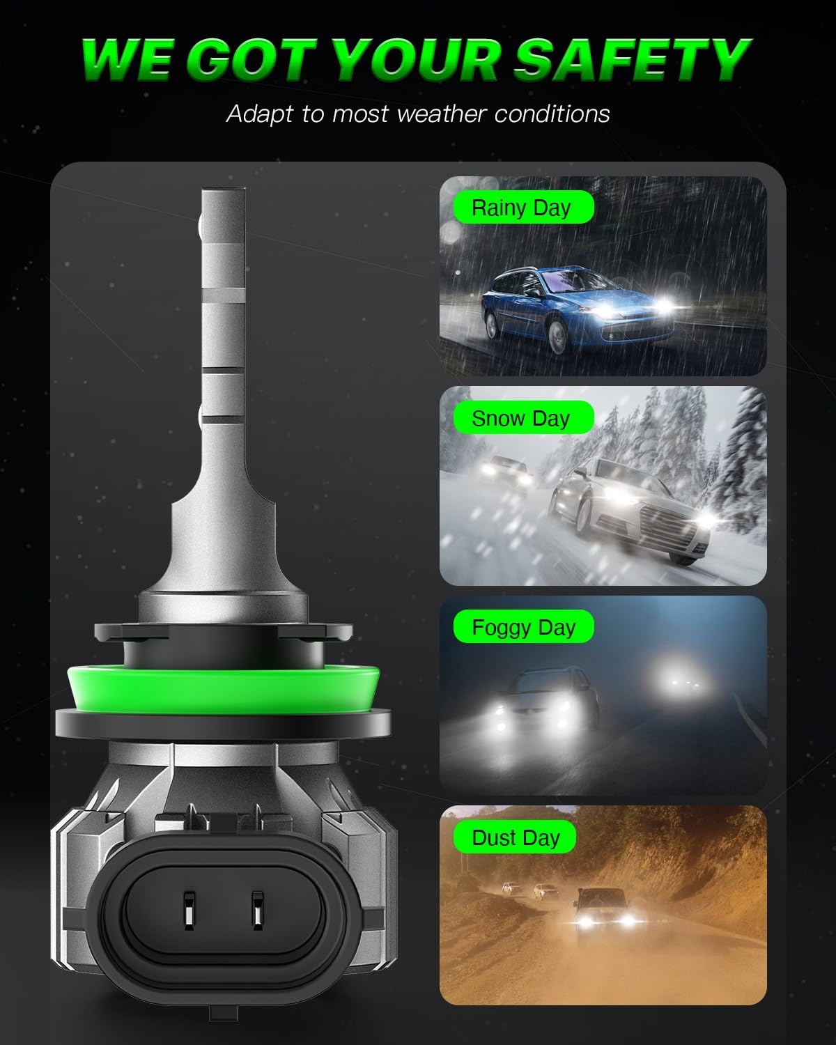 FateEye lifestyle night driving scene showing clearer road perception benefit