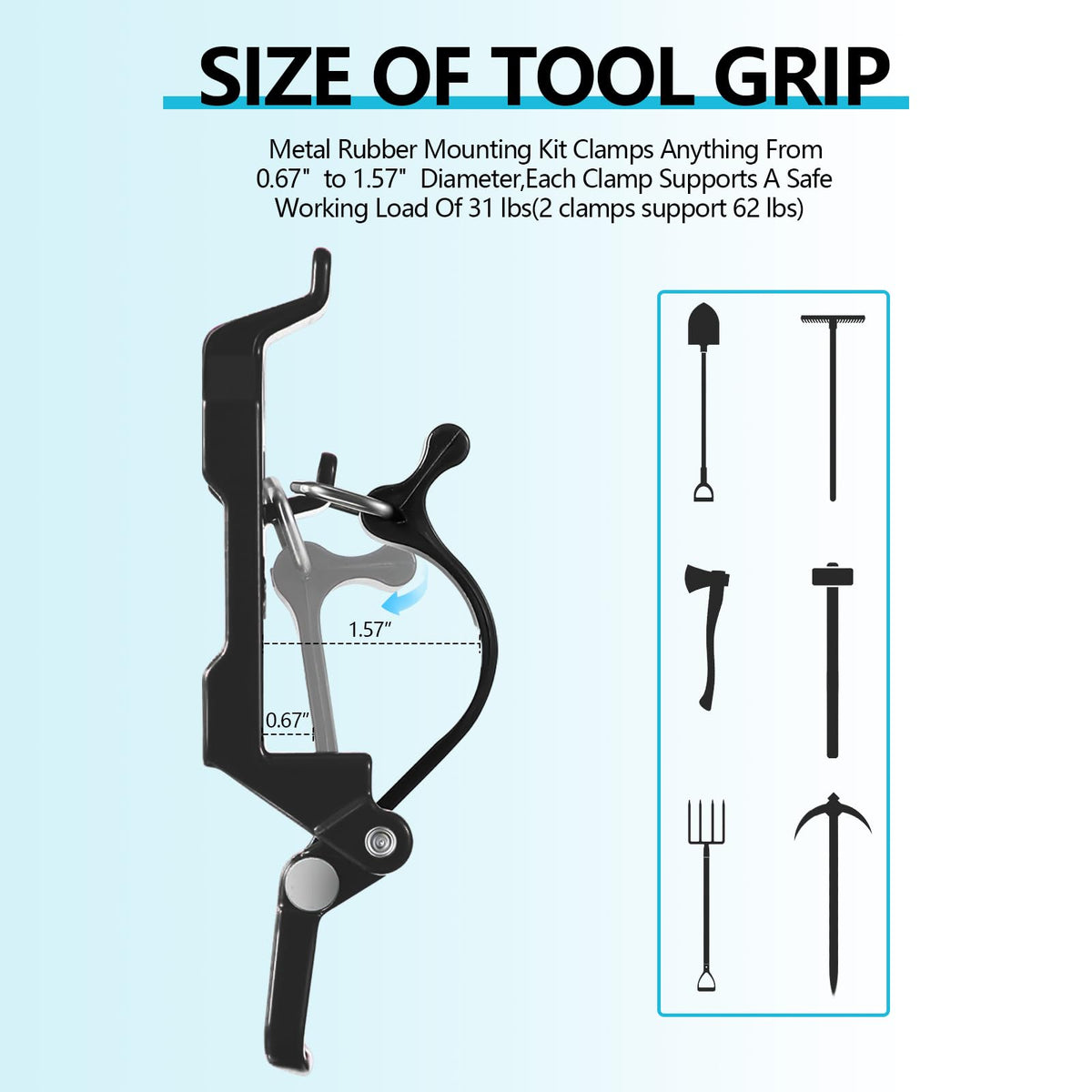 fatyehx close-up zinc alloy clamp highlighting durable construction
