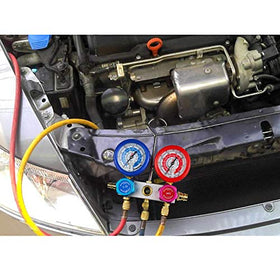 FavorCOOL size comparison next to AC service port showing compact, portable design